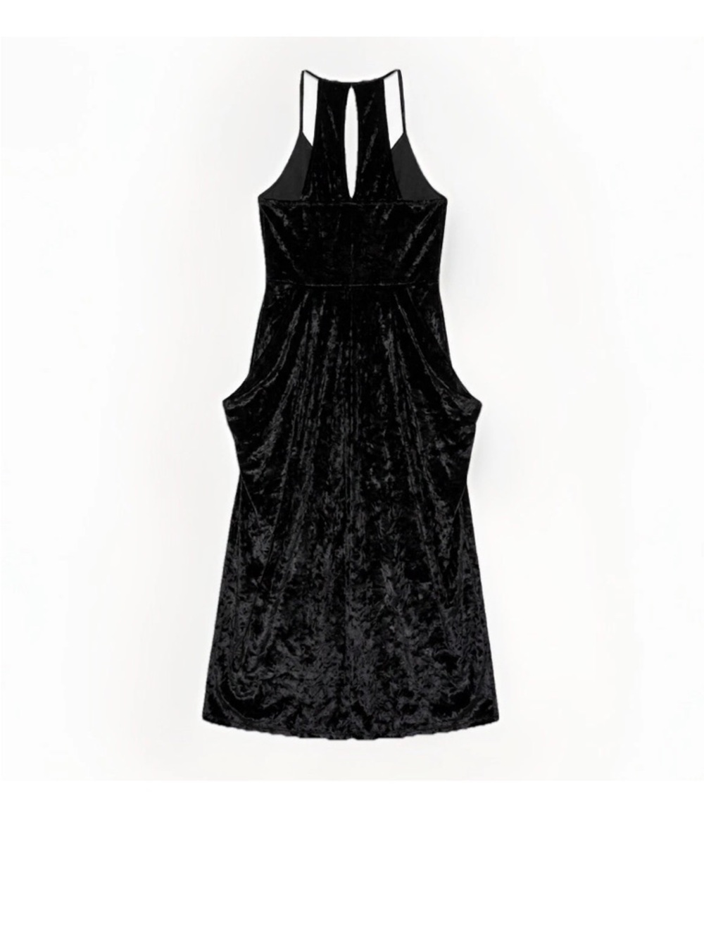 BCBGeneration Black Velvet Maxi Dress with Halter Neck